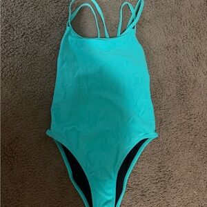 Jolyn Clothing Teal One Piece Swimsuit Racerback